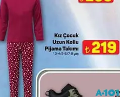 KIZ ÇOCUK UZUN KOLLU PİJAMA TAKIMI fiyat ve kampanya bilgisi
